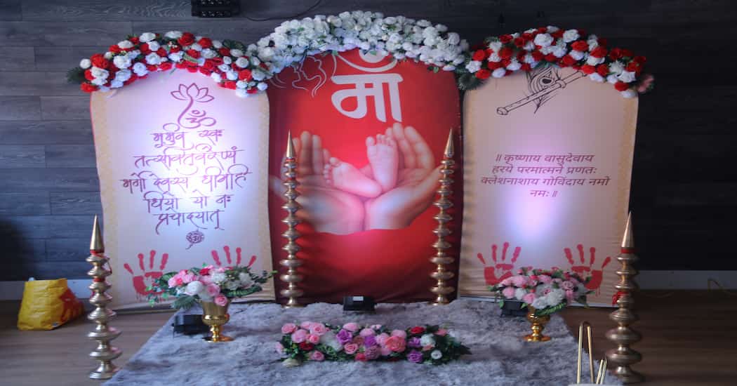 Indian Baby Shower Stage Decoration London event decoration setup