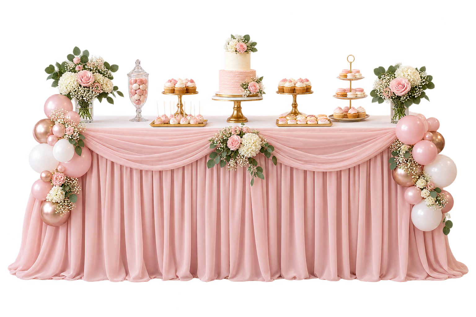 Blush Dessert Table Display event decor hire item