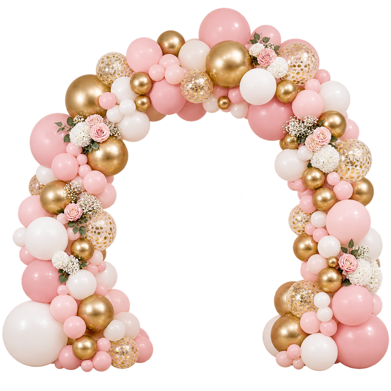 Blush Gold Full Balloon Arch event decoration product hire in London