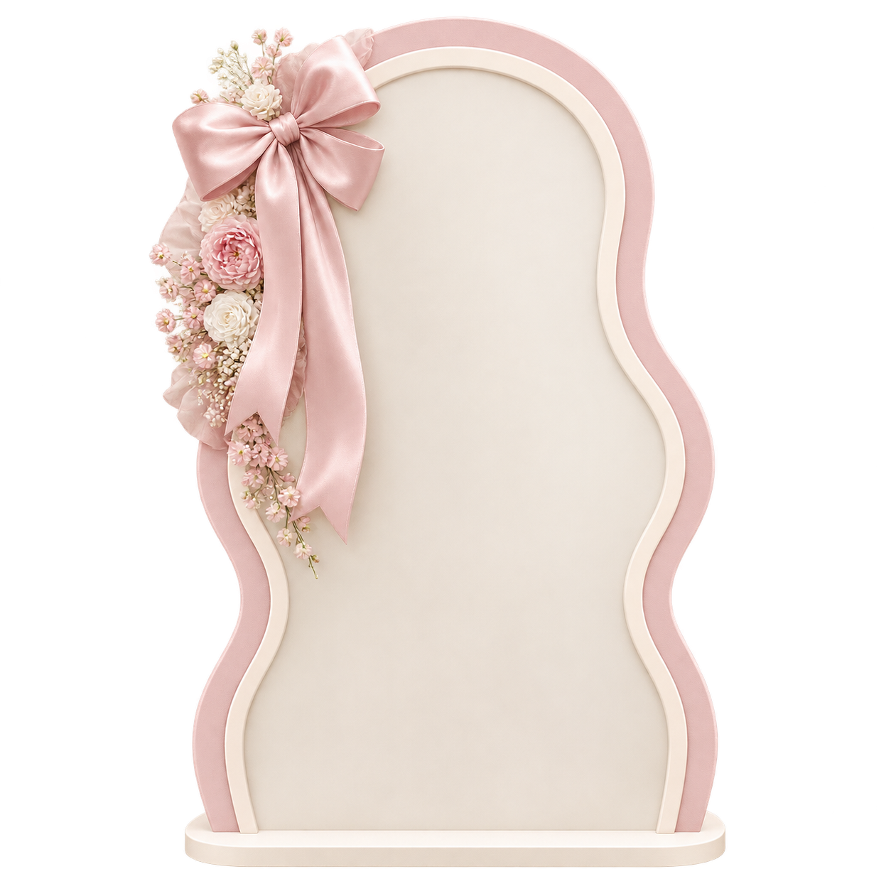 Blush Ribbon Feature Backdrop Panel event decoration product hire in London